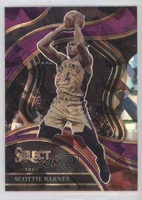2023 Panini Select Courtside Purple Cracked Ice Prizm 50/99 Scottie Barnes 0ss0