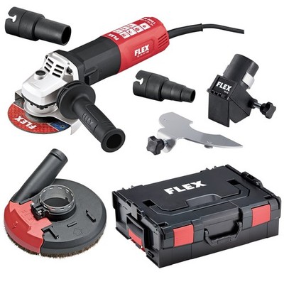 Flex Winkelschleifer LE 15-11 125, L-BOXX Aktionsset inkl. Absaughaube