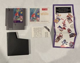 Disney's The Little Mermaid NES 1991 , CIB w/Box, Game, Manual & Inserts