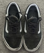 Vans Old Skool Dark Gray White Skate Shoes Youth Kids Size 2.5