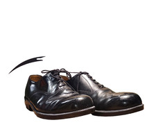 Black Oxford Leather Parade Shoes with hard wearing Rubber sole UK 9 W