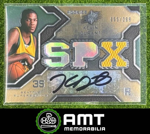 Kevin Durant RC Rookie 2007-08 Upper Deck SPx 55/299 Auto Seattle SuperSonics