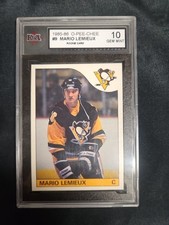Mario Lemieux Opee Chee Rookie Card#9. rookie card picture