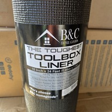 Toolbox Liner Non Slip Tool Box Drawer Mat Washable Rubber 18" x 7.3m  Black UK