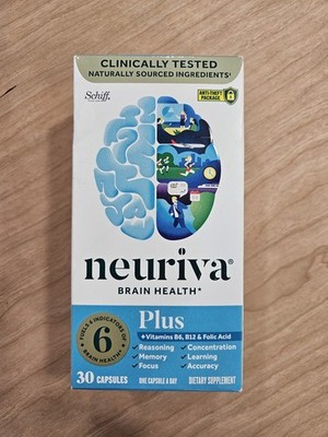 Neuriva Plus    Brain Performance Health 30 Capsules  ️Exp 08/27 Fast Shipping