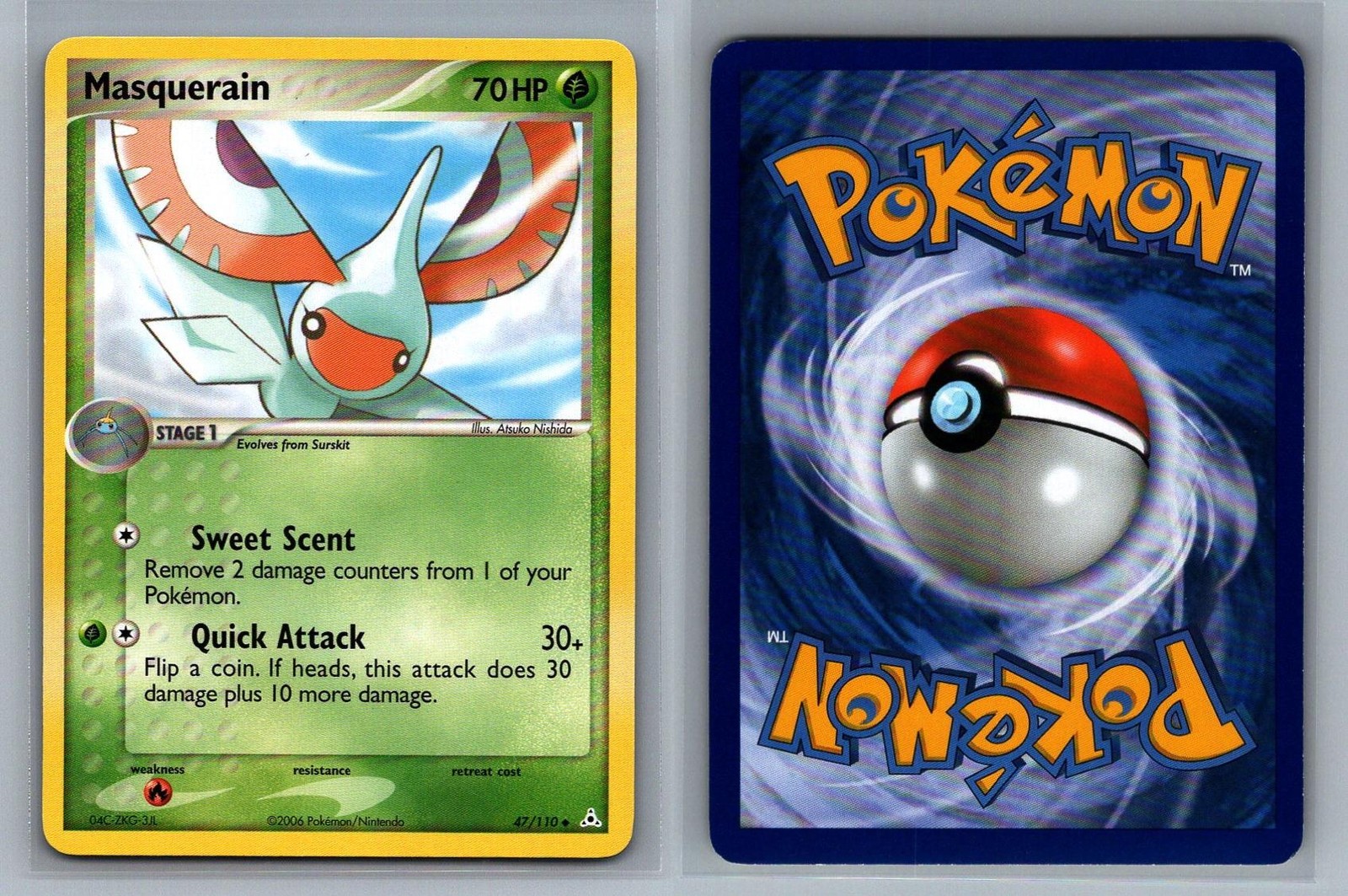Masquerain #47/110 Holon Phantoms Vintage Pokemon Card - NM