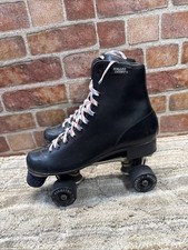 Vintage Roller Derby Roller Skates Men Sz 9 Black Leather