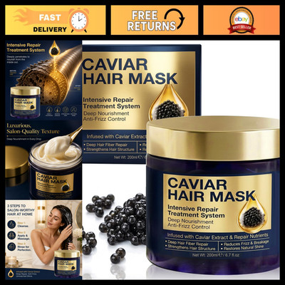 Deep Conditioning Caviar Hair Mask - Intense Moisture for Dry & Damaged Hair, 6.