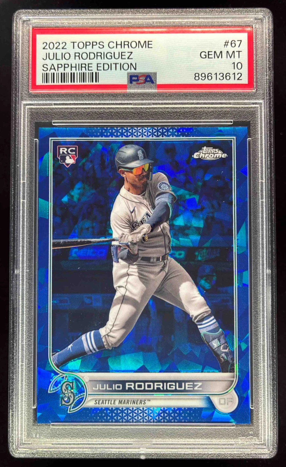 2022 Topps Chrome Sapphire Chrome #67 Julio Rodriguez RC PSA 10