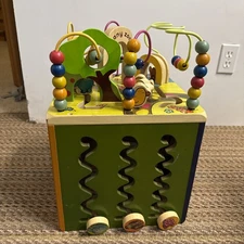 EUC Zany Zoo by B. You Battat Toys Activity Cube Wooden Kids Children 