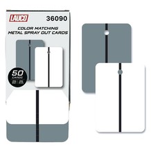 LAUCO Metal Spray Out Cards   White  Medium Grey Automotive Color Matching