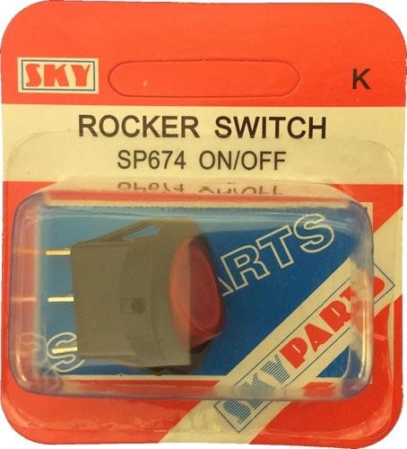 Skyparts SP674 Mini On/Off Red Rocker