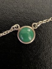 Tiffany & Co Elsa Peretti Colors By The Yard Green Jade Sterling Silver Necklace