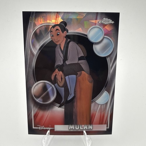 2026 Topps Chrome Disney Sapphire Mulan #129 Black Refractor 6/10