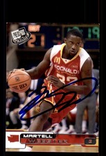 Signed Basketball Card Auto Martell Webster 2005 Press Pass #35 Seattle Prep