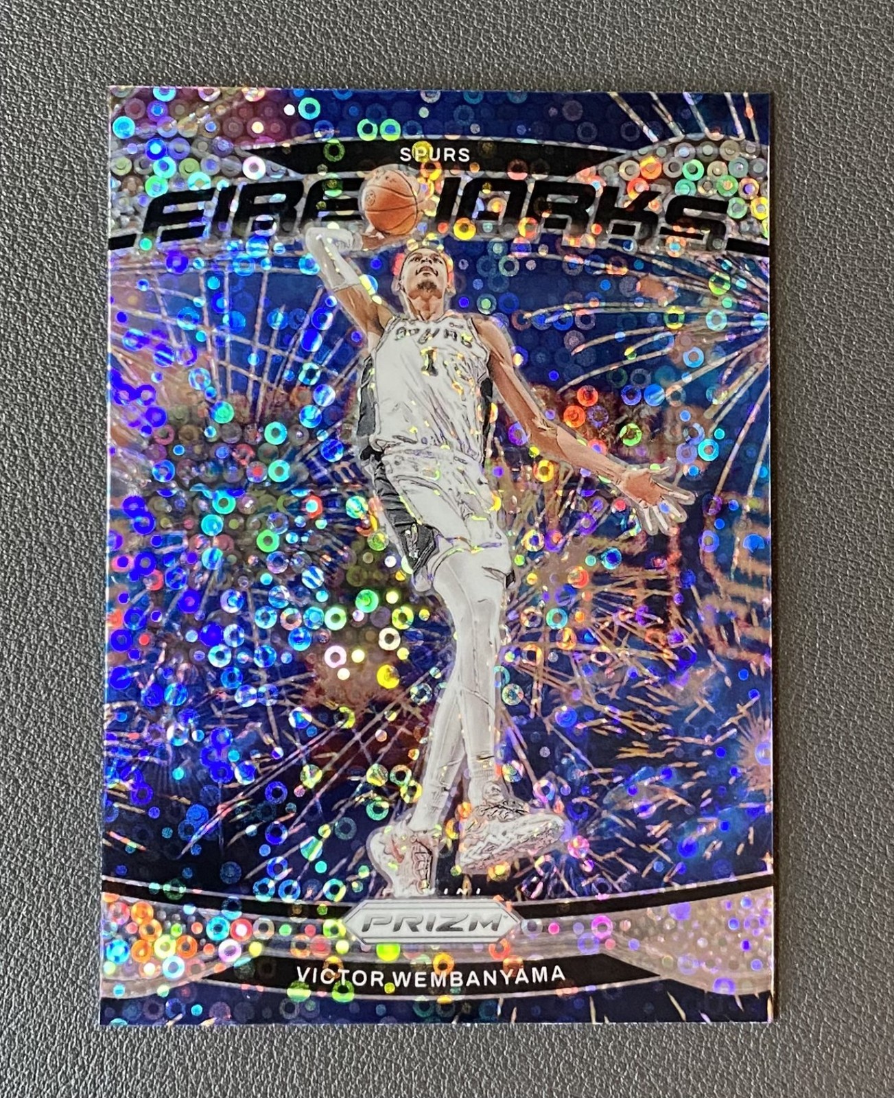 Victor Wembanyama 2024 Panini Prizm Fireworks #2 Spurs Fast Break [1A]