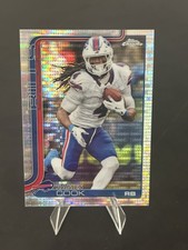 2025 Topps Chrome Football - James Cook #35 Pulsar Refractor - Buffalo Bills