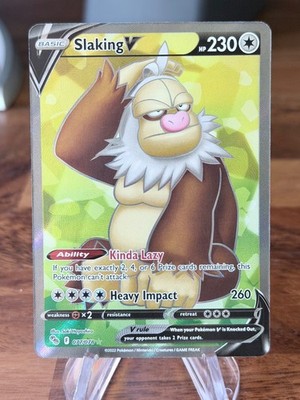 Slaking V (Full Art) Holo Ultra Rare Pokemon GO 077/078 NM