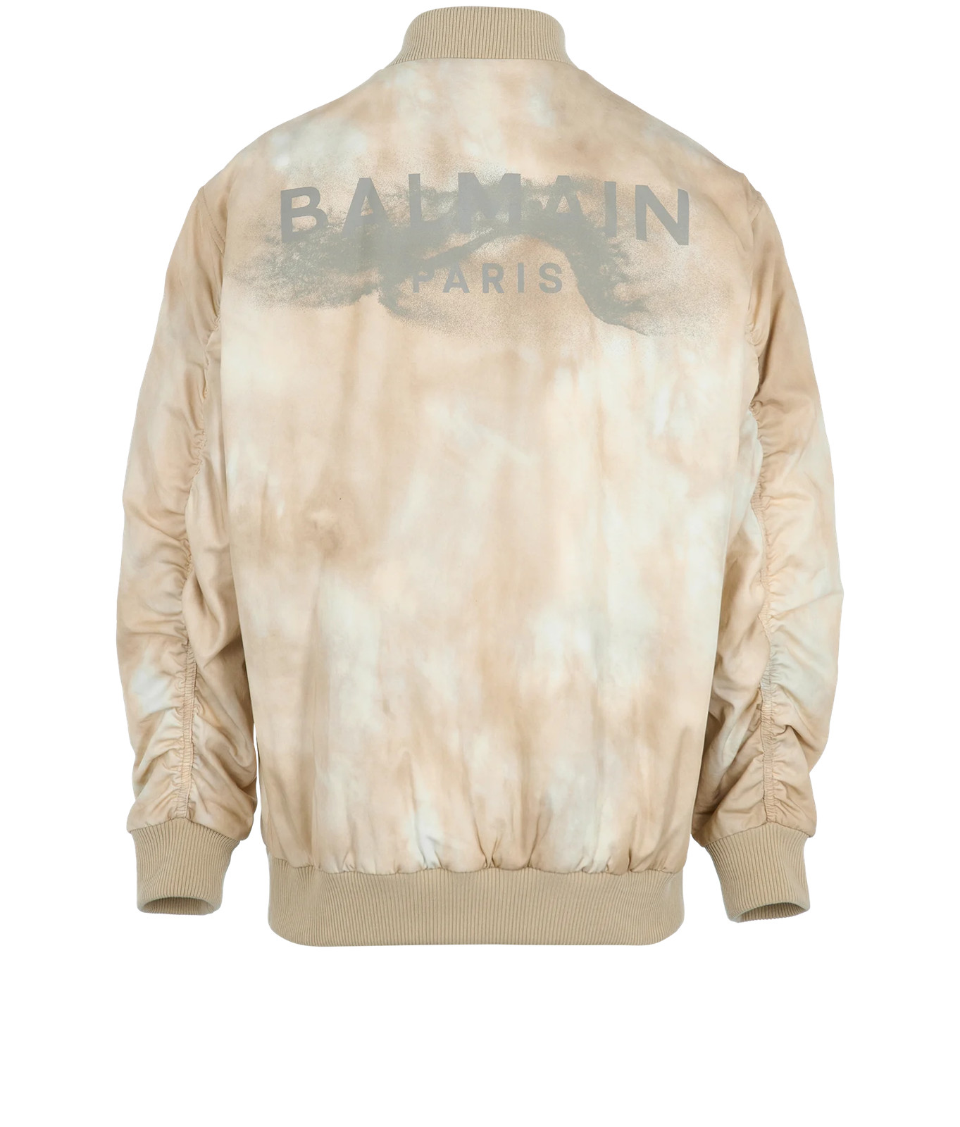 Balmain Bomber Jacket Mens M Beige Cotton image 2