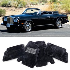 Genuine Charcoal Gray Sheepskin floor mats fits Rolls Royce Corniche S II IV