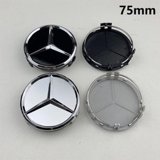 4pcs-AAA-75mm Glossy Black Car Wheel Center Hub Cap For Mercedes Benz AMG W211