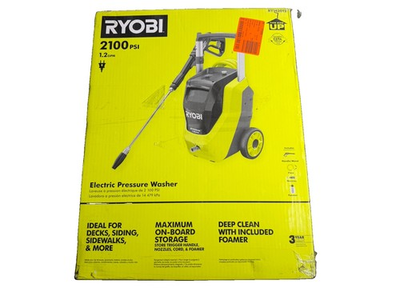 #ad NEW RYOBI 2100 PSI 1.2 GPM Electric Cold Water Pressure Washer RY142012 $169.99