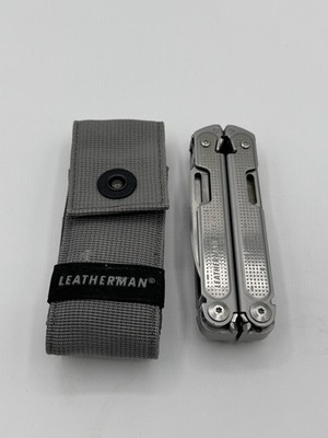 Leatherman FREE P4 Retired Multi Tool Pocket Clip Gray Sheath USA Stainless READ