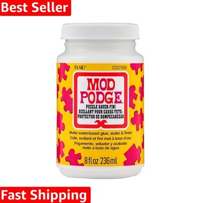 Puzzle Saver Matte 8 fl oz - Quick-Drying Clear Glue for Art & Crafts