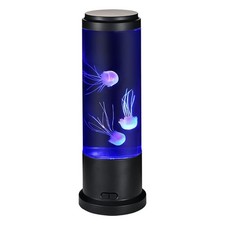Color Changing Jellyfish Lamp, 11" Aquarium Mood Light, Noiseless USB Decor for
