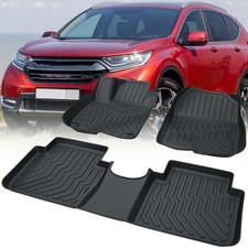 Floor Mats For 2017-2022 Honda Cr-v Tpe Rubber All Weather Front Rear Liner