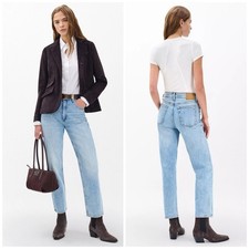 NWT Rag  Bone 255 The Harlow Mid Rise Ankle Straight Jeans In Lou Size: 32