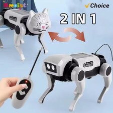 RC Robot Dog Toy Remote Control Mechanical Puppy STEM DIY Kids Gift