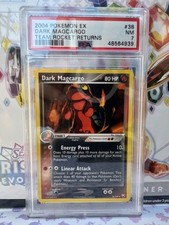 2004 Pokémon TCG Team Rocket Returns Dark Magcargo Rare NM PSA 7