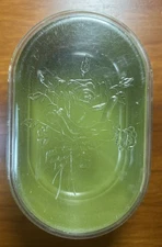 VTG Wil-Hold Wilson Mfg Corp Plastic Oval Green Sewing Trinket Box Sunbury PA