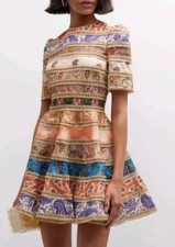 Zimmermann Devi Linen Mini Dress Size 0 S 4 US NWT