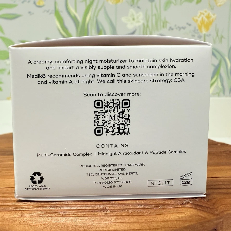 Ночной крем Medik8 Advanced Night Ceramide Signature 1,7 унции/48 г новый в коробке - Изображение 3 из 4