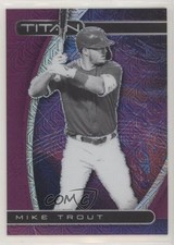 2021 Panini Chronicles Titan Purple Mojo Prizm 67/99 Mike Trout #16 1u6
