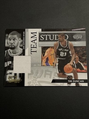 2009-10 Panini Studio Tim Duncan Tony Parker Team Studio Materials Spurs #d /249