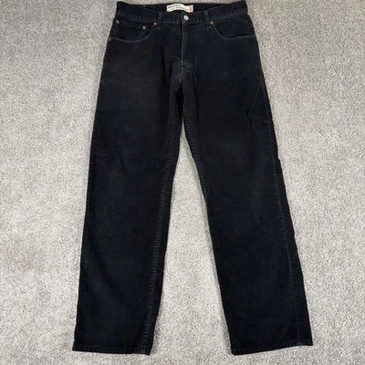 Levis 559 Jeans Men 34x32 Jet Black Corduroy Relaxed Straight Pants Skater Y2K - Image 1 of 4
