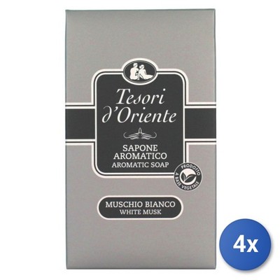 4X Tesori D'Oriente Soap 125 Grams White Musk Made In Italy