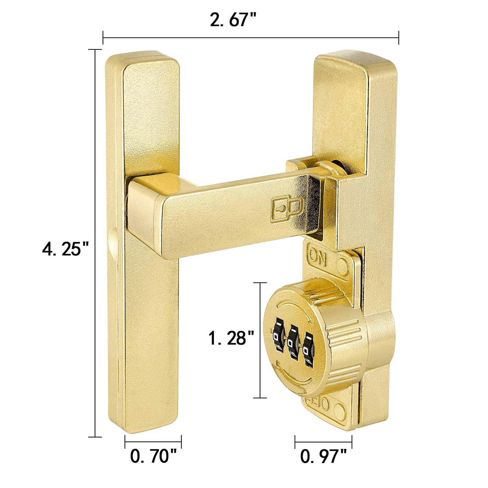 90 Degree Flip Latch Lock with Combination Lock for Barn Gate Garage Shed