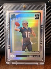 Panini 2024 Donruss Rated Rookie Drake Maye #379 Optic Preview Holo Prizm NFL