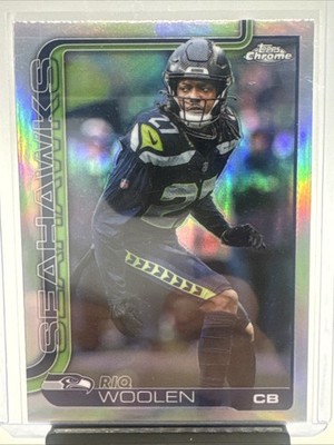 2025 Topps Chrome Refractor Riq Woolen Seattle Seahawks Super Bowl 