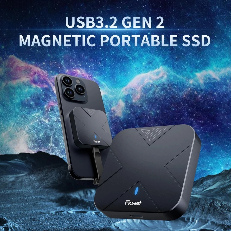 Fikwot Magnetic External SSD 1TB 2TB 500GB Solid State Drives For iPhone 15/16 - Image 2 of 4