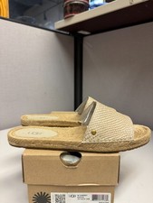 UGG Women's Cherry Exotic Leather Slide Cream Brand New