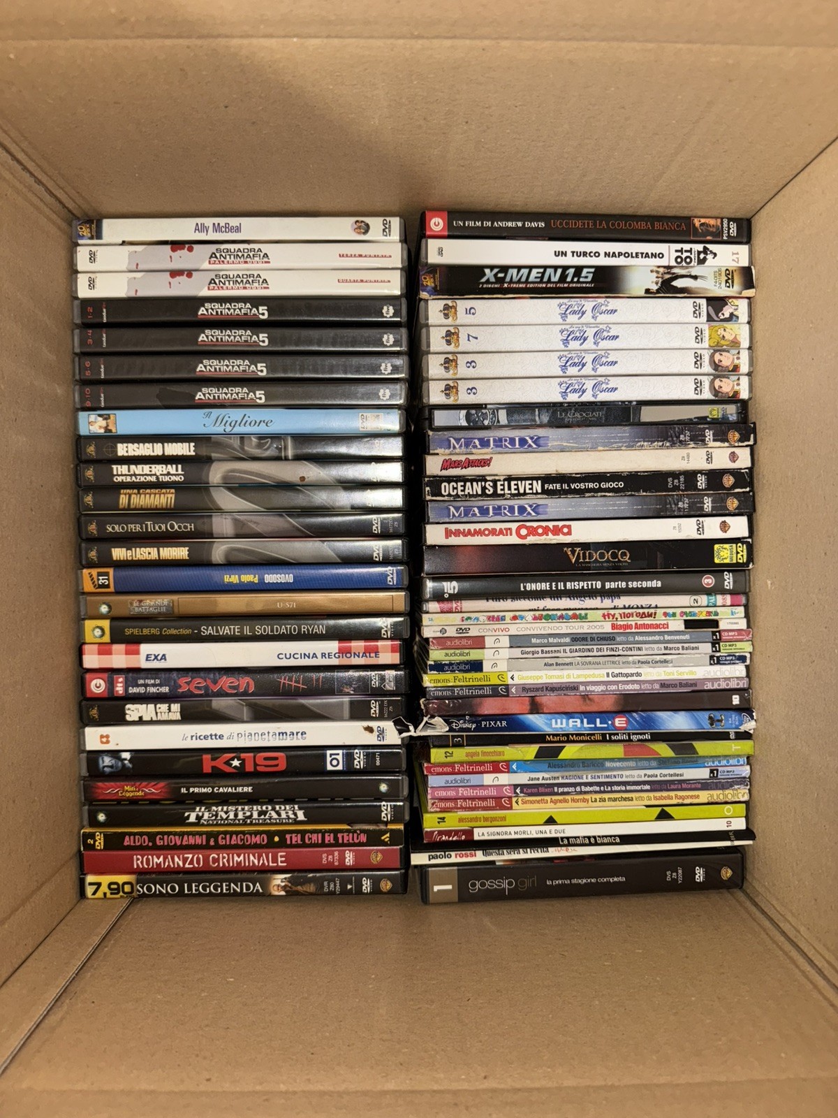 Lotto Stock 115 DVD Film Matrix, Seven, X-Men, Dragon Ball, Sons of Anarchy, ecc