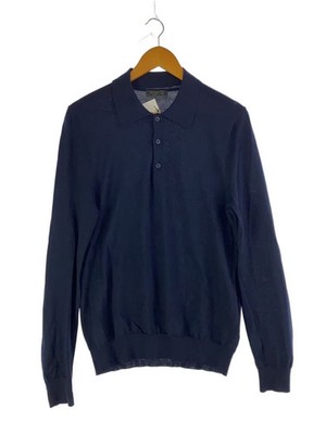 PRADA Polo Long Sleeve Shirts Navy 50 Used