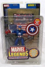 ToyBiz Marvel Legends Series 1 Captain America Gold Foil 6  Figure 2002 New