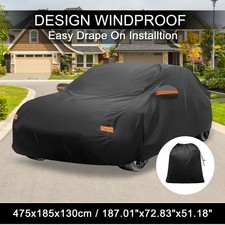 Car Cover W Left Side Door Zipper 210d-pu For Subaru Wrx Sedan