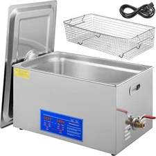 Digital Ultrasonic Cleaner 30L Cleaning Equipment Industry Heated W/ Timer